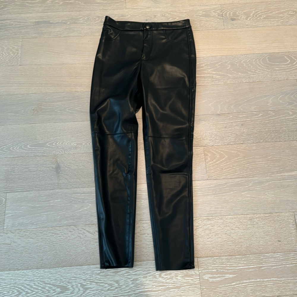 Zara Leather Pants, Small, Black, Skinny